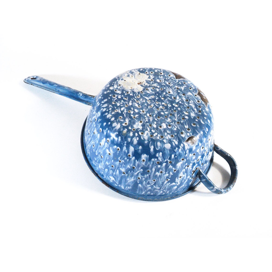 French Colander With a Long Handle Enameled Sieve Enamelware Etsy