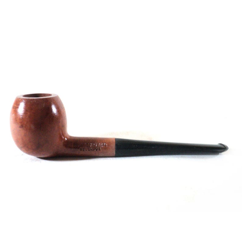 French De Luxe Classical Round Bowl Flamed Briar Pipe St Claude Old Style Wood Smoking Pipe