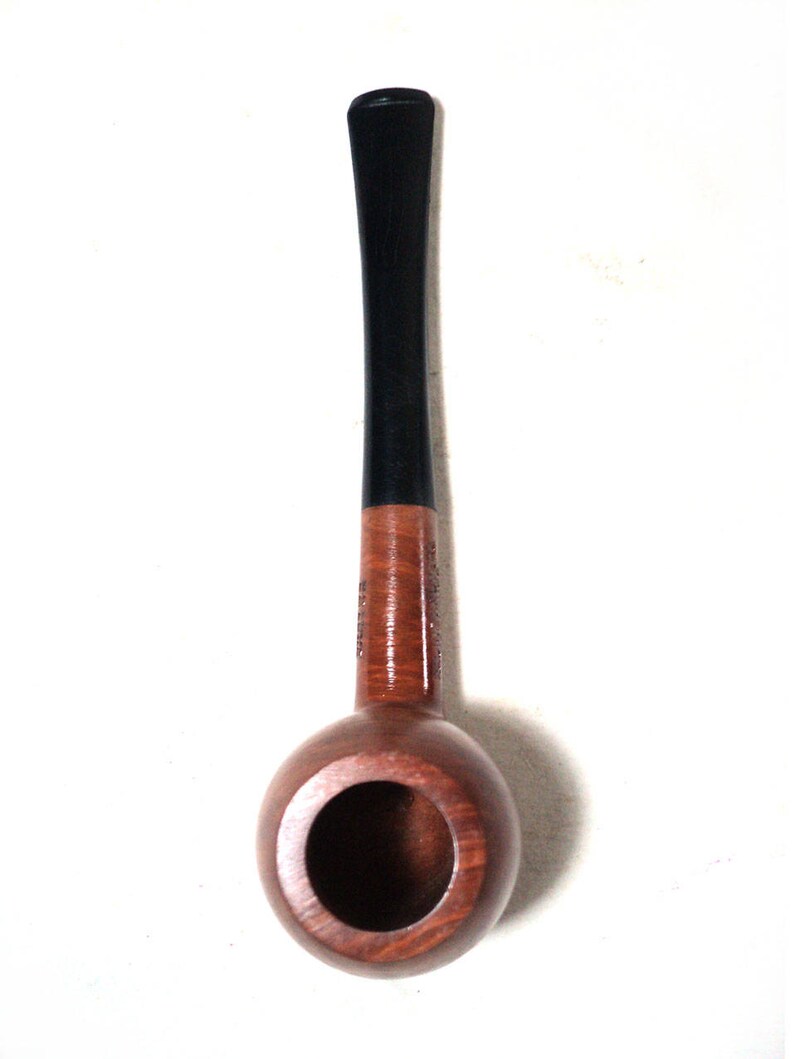 French De Luxe Classical Round Bowl Flamed Briar Pipe St Claude Old Style Wood Smoking Pipe