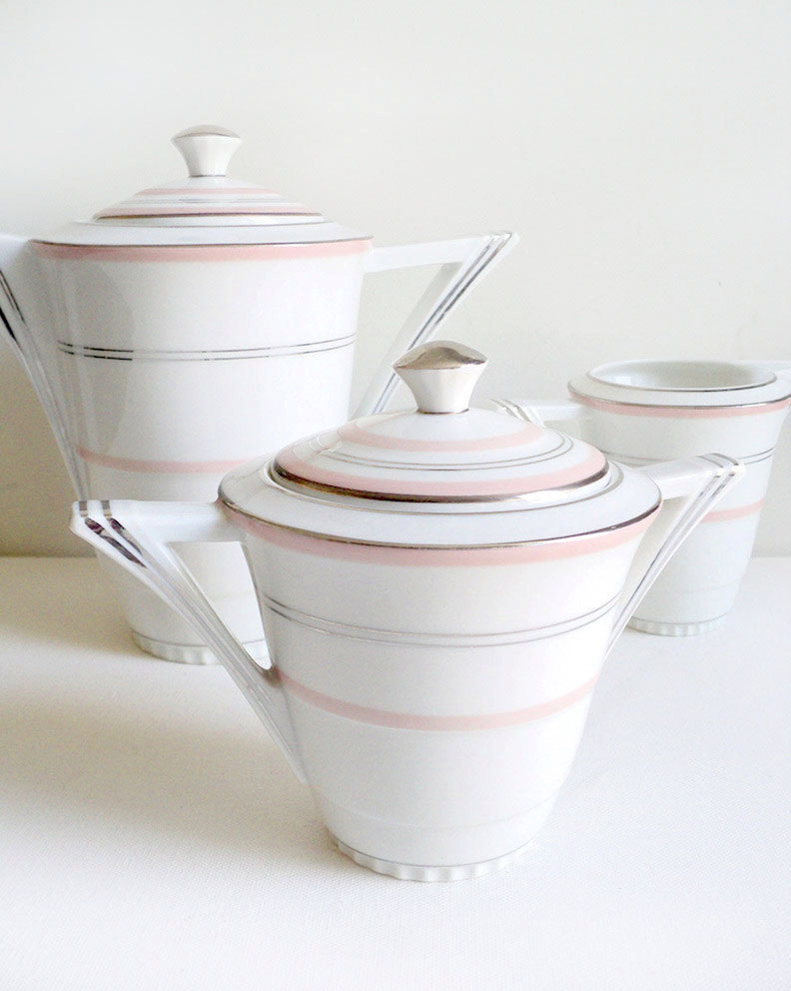 French Art Deco Limoges Porcelain Coffee Set Marcel Mandavy Etsy