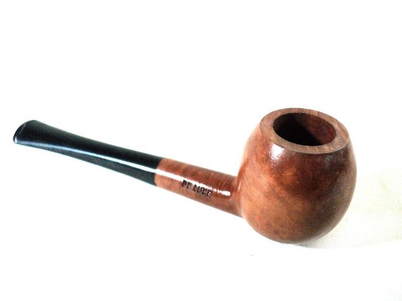 French De Luxe Classical Round Bowl Flamed Briar Pipe St Claude Old Style Wood Smoking Pipe