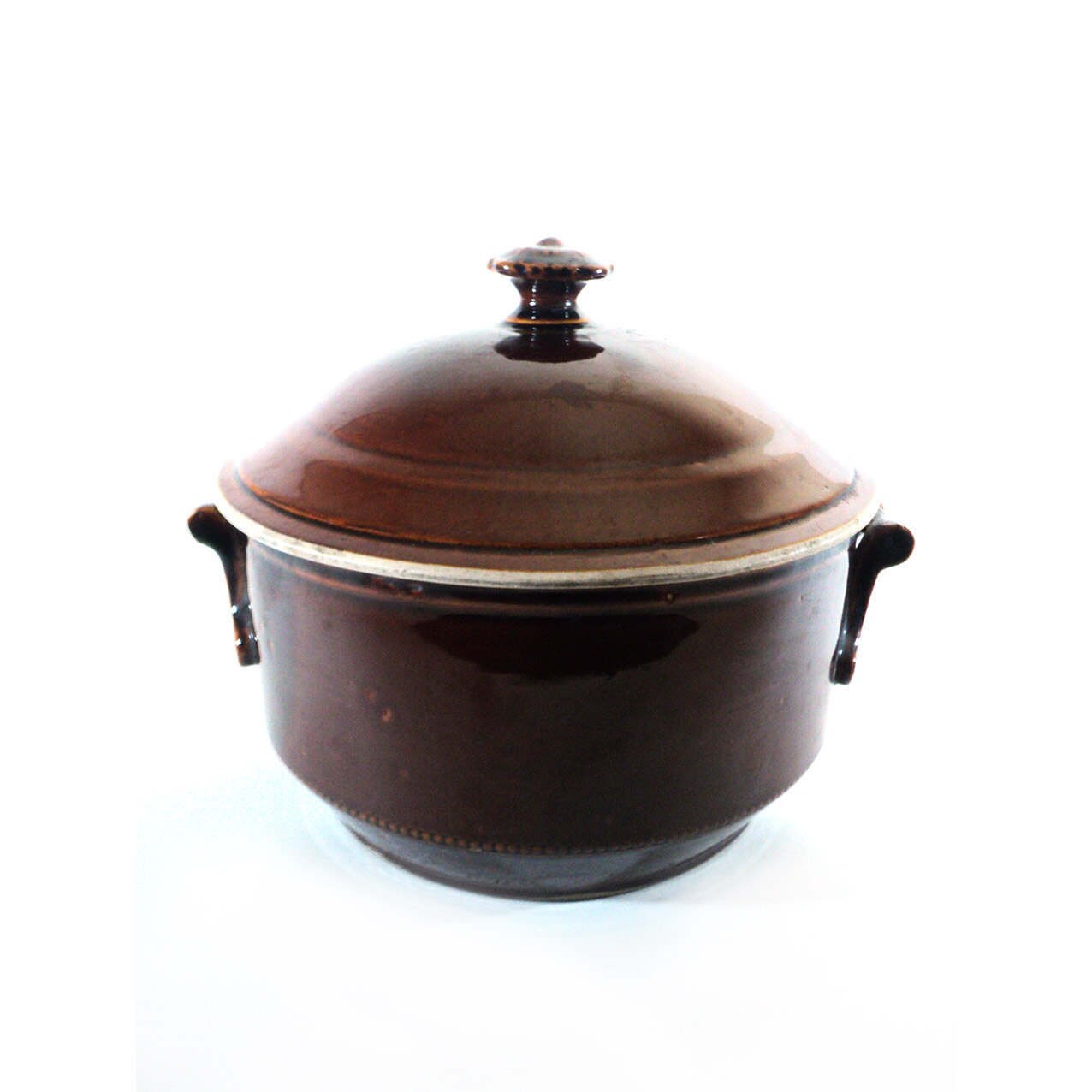 Terrine en Céramique Vernissée Ancienne, Soupière, Pot à Bouillon, Légumier