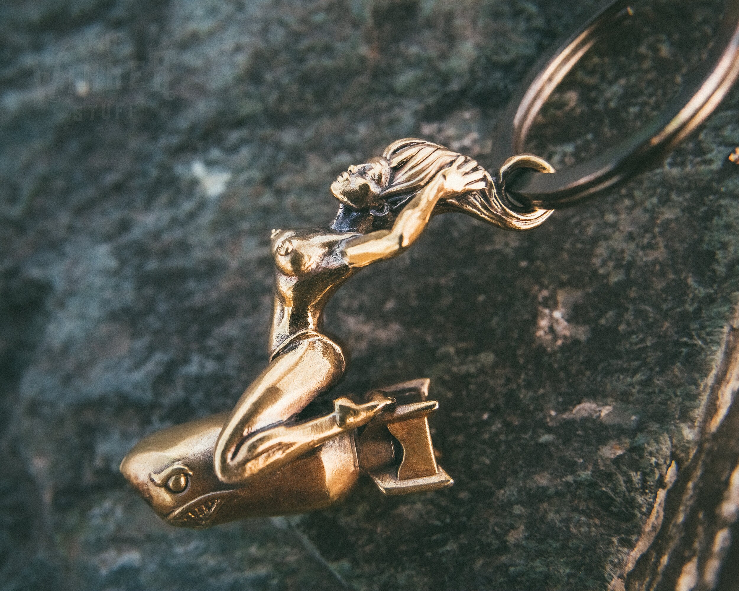 Pendant Betty pinup usa keychain made of brass Etsy