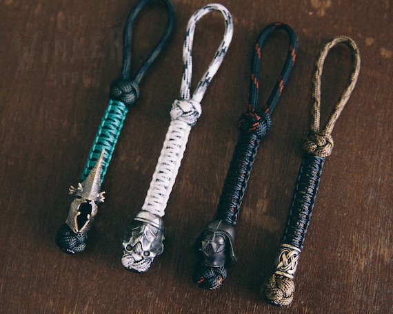 Key Fob Cool Custom Paracord Lanyard Keychain Over 40 Artistic Beads Designs
