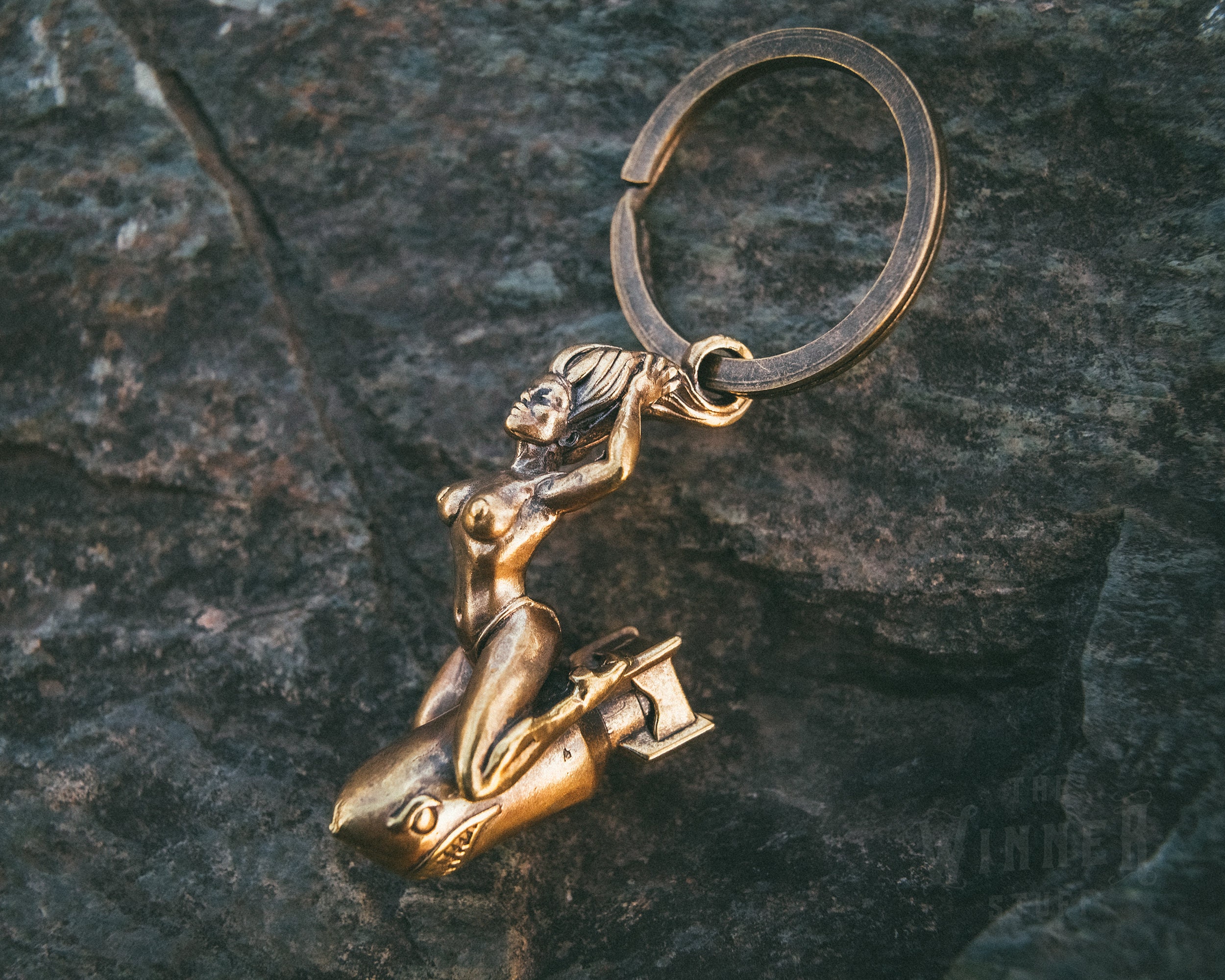 Pendant Betty pinup usa keychain made of brass Etsy