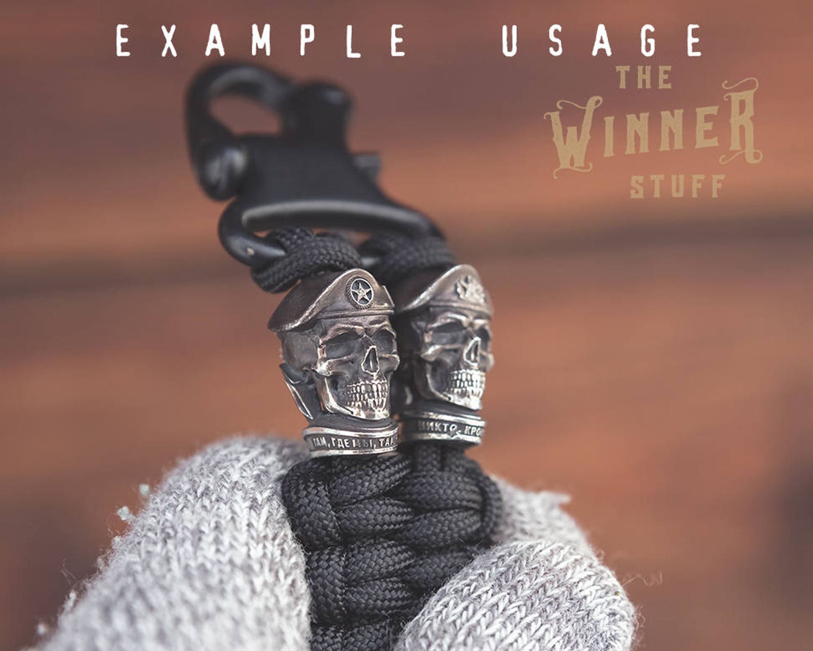 Marine Paracord Knife Lanyard Bead in Solid Pewter Etsy