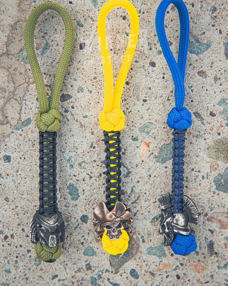 Custom knife Lanyard with paracord bead Paracord Keychain Etsy