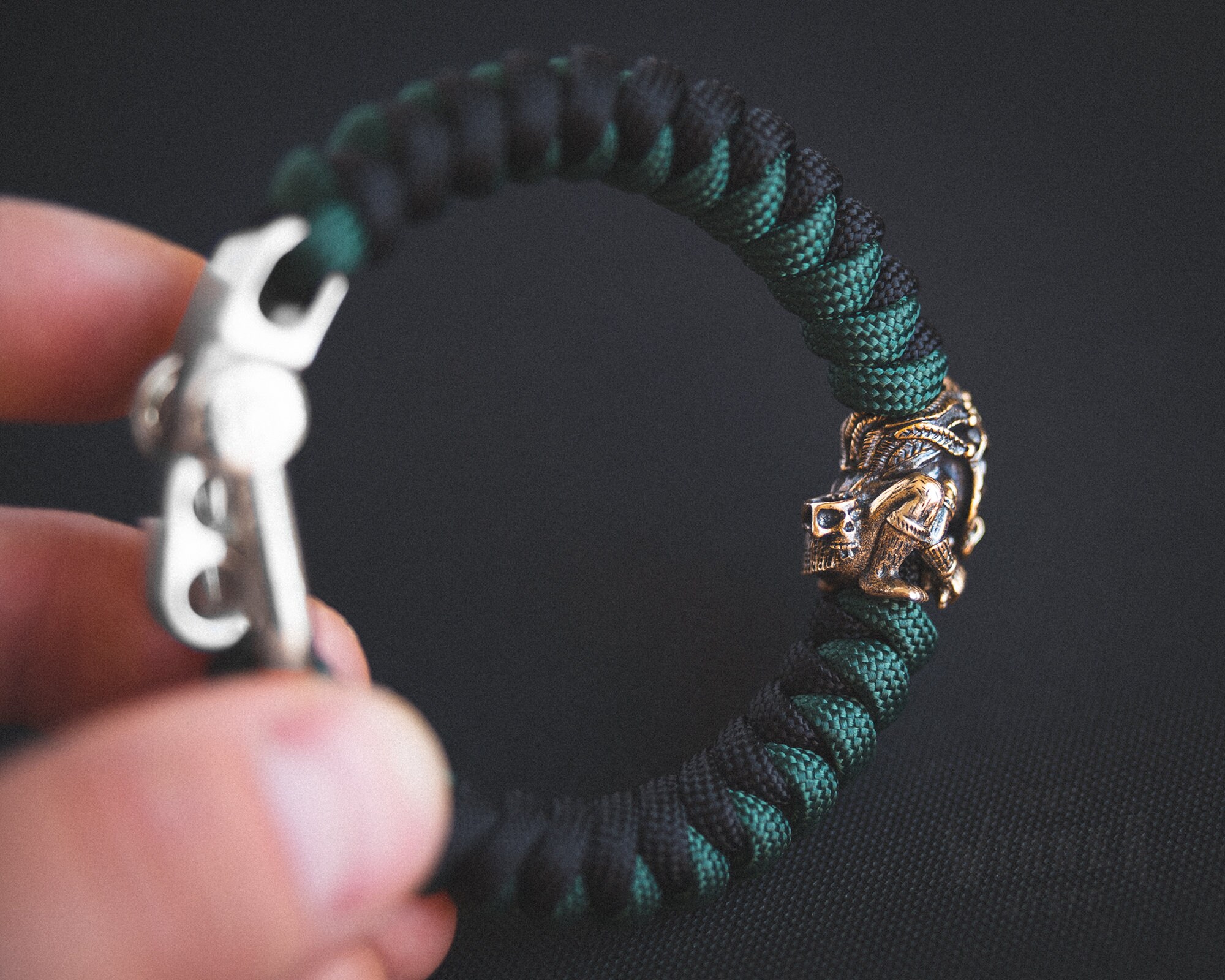 VooDoo Snake Knot weave Paracord bracelet with knife bead Etsy