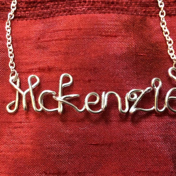 personalized necklace,Mckenzie  necklace,Name Necklaces,Personalized wedding jewelery,Birthday gift,Bridesmaid necklace,Custom Name necklace