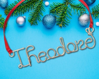 Personalized Christmas Ornament: Wire Name Ornament