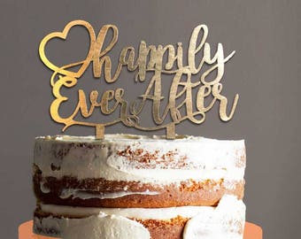 Personalized Happily Ever After Wedding Cake Topper