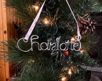 custom name ornaments,2025 Christmas Personalized Ornaments, 2025 wire name ornament, name ornaments, Personalized Decor, Christmas decor