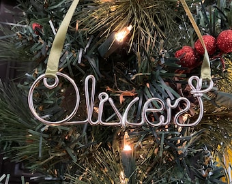 Christmas tree Ornament,William ornament,wire name ornament,name ornament,christmas personalized ornament