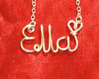 Ella necklace,Name Necklaces,Personalized wedding jewelery,Birthday gift,Bridesmaid necklace,Custom Name necklace