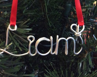 personalized christmas ornaments,christmas ornaments handmade,Liam ornament,custom name ornament,wire name ornament,personalized ornament