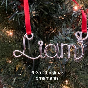 2025 Personalized Wire Name Christmas Ornament, Handmade ornament, Christmas Ornaments, family tree, Personalized ornament, name ornament