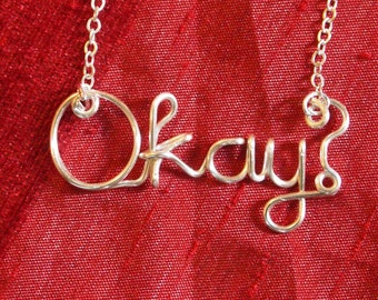 The fault in our stars inspired Okay necklace