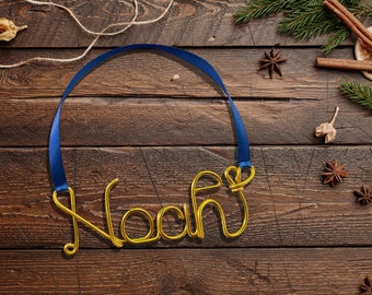 wire word ornament,Christmas Personalized Ornament,Custom name ornaments,Noah ornament,christmas ornament,name ornaments,first christmas