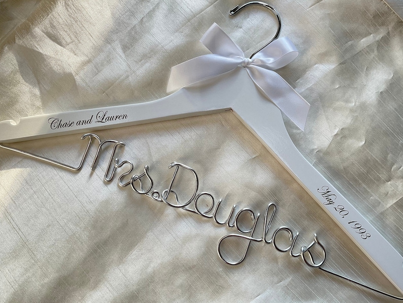 wedding hanger,wedding hanger for bride,bridal hanger,bridal dress hanger,bride gift,wedding hanger,Personalized Hanger,Bride hanger White