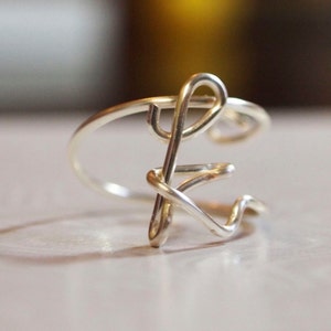 initial "k" wire wrapped ring