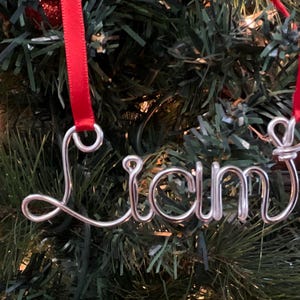 2026 Personalized Wire Name Christmas Ornament, Handmade ornament, Christmas Ornaments, family tree, Personalized ornament, name ornament