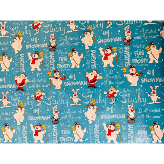 Large Wrapping Paper Roll, 5 x 30, Snowman Party