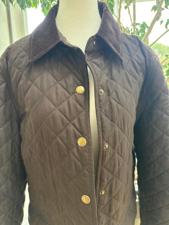 Chaps Brown Quilted Jacket- Size Large - image 3
