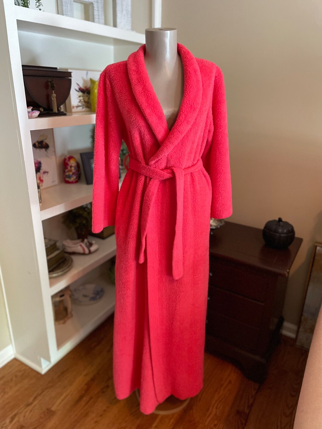 Vintage Hot Pink Robe Etsy