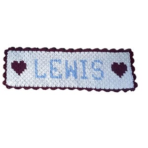 Tapete de crochet personalizado con nombre