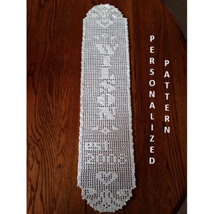 Filet Crochet Family Heirloom Name Doily - Pattern