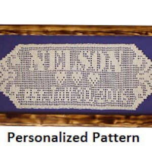 Filet Crochet Family Heirloom Name Doily - Pattern