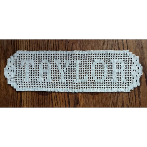 Personalized Crochet Name Doily for Lace Wedding Keepsake Gift