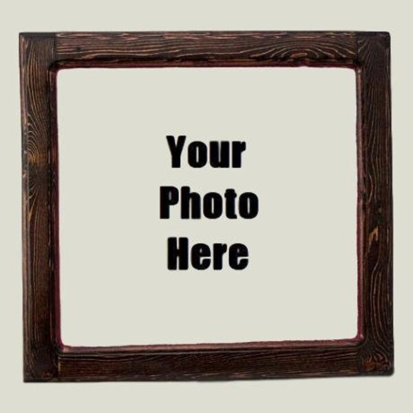 Burnt Wood Picture Frame Etsy