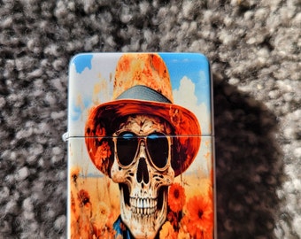 Fear and Sunflowers Flip Top Lighter