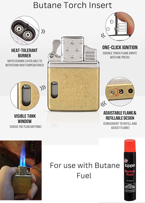 Zippo Butane Gas Tank for Petrol Lighter - Double Torch