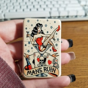 A Man's Ruin Sailor Jerry Inspired Flip Top Lighter