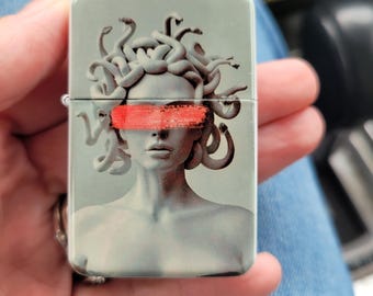 Gothic Medusa Lighter | Mythic Goddess | Modern Art Smoke Accessory Gift