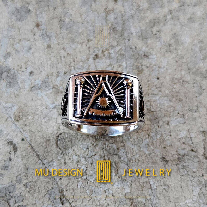Past Master Ring 925k Sterling Silver image 2