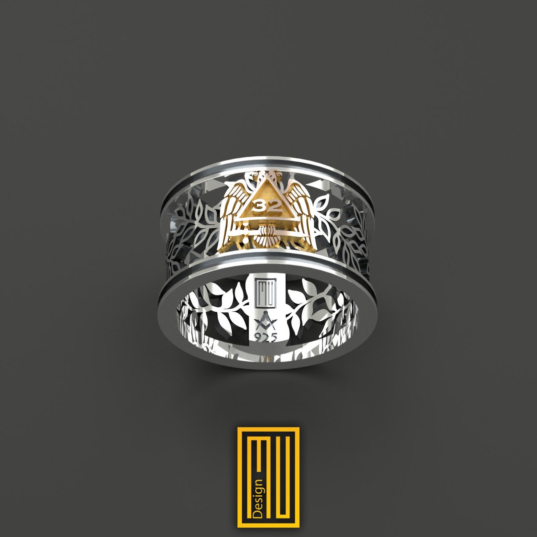 Scottish Rite 32nd Degree Masonic Ring - Etsy