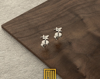 Masonic Earring Gold or 925k Sterling Silver Single and Set