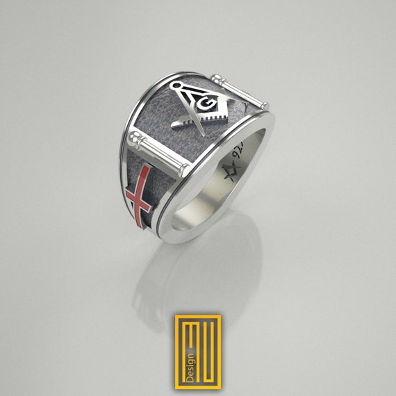 Anillo De La Cruz Del Esmalte Rojo De Ha Rong Anillo De Los Anillo De La Cruz Del Esmalte Rojo De Ha Rong Anillo De Los