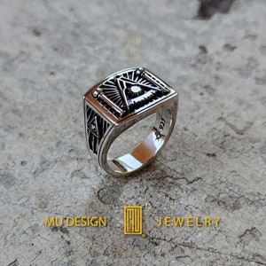 Past Master Ring 925k Sterling Silver image 6