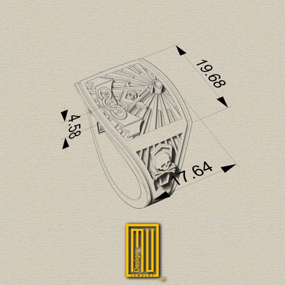 The Odd Fellows Ring With Golden Symbols - Etsy
