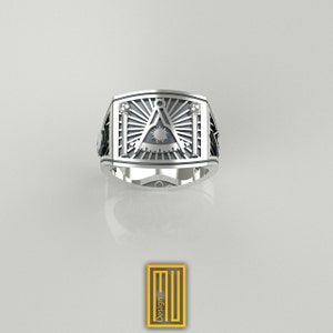 Past Master Ring 925k Sterling Silver image 1