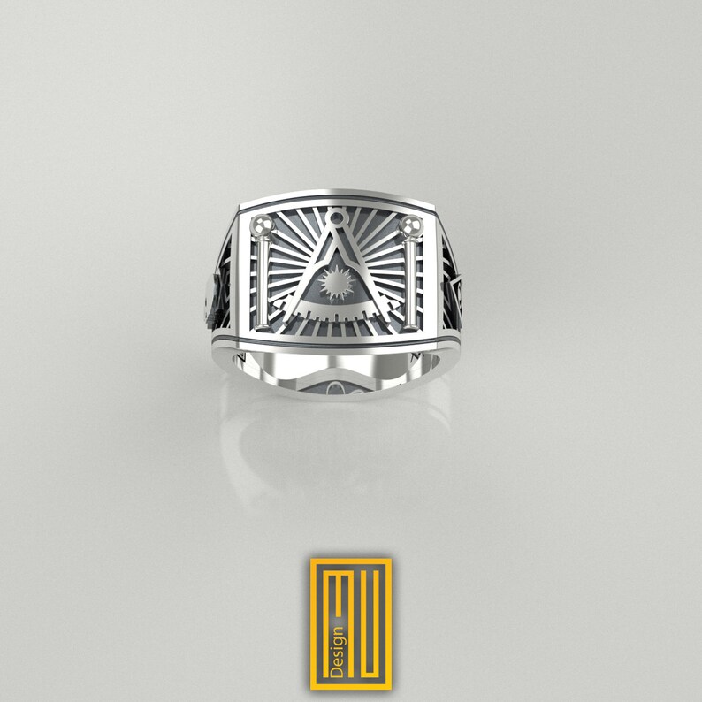 Past Master Ring 925k Sterling Silver image 1