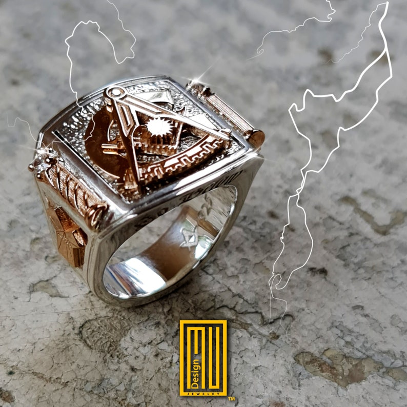 Past Master Ring With Roslyn Chapel's Pillars - Etsy