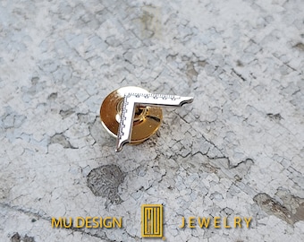 Worshipful Master Lapel Pin Sterling Silver