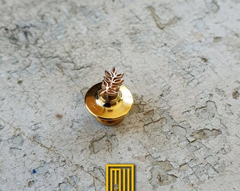 Master Degree Acacia Lapel Pin Sterling Silver or Gold