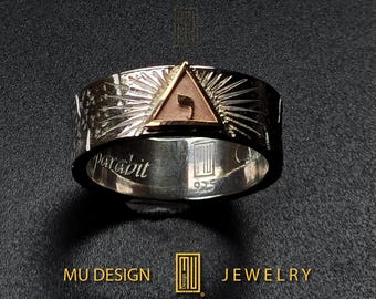 Ring for Scottish Rite 14th Degree with Hebrew Yod