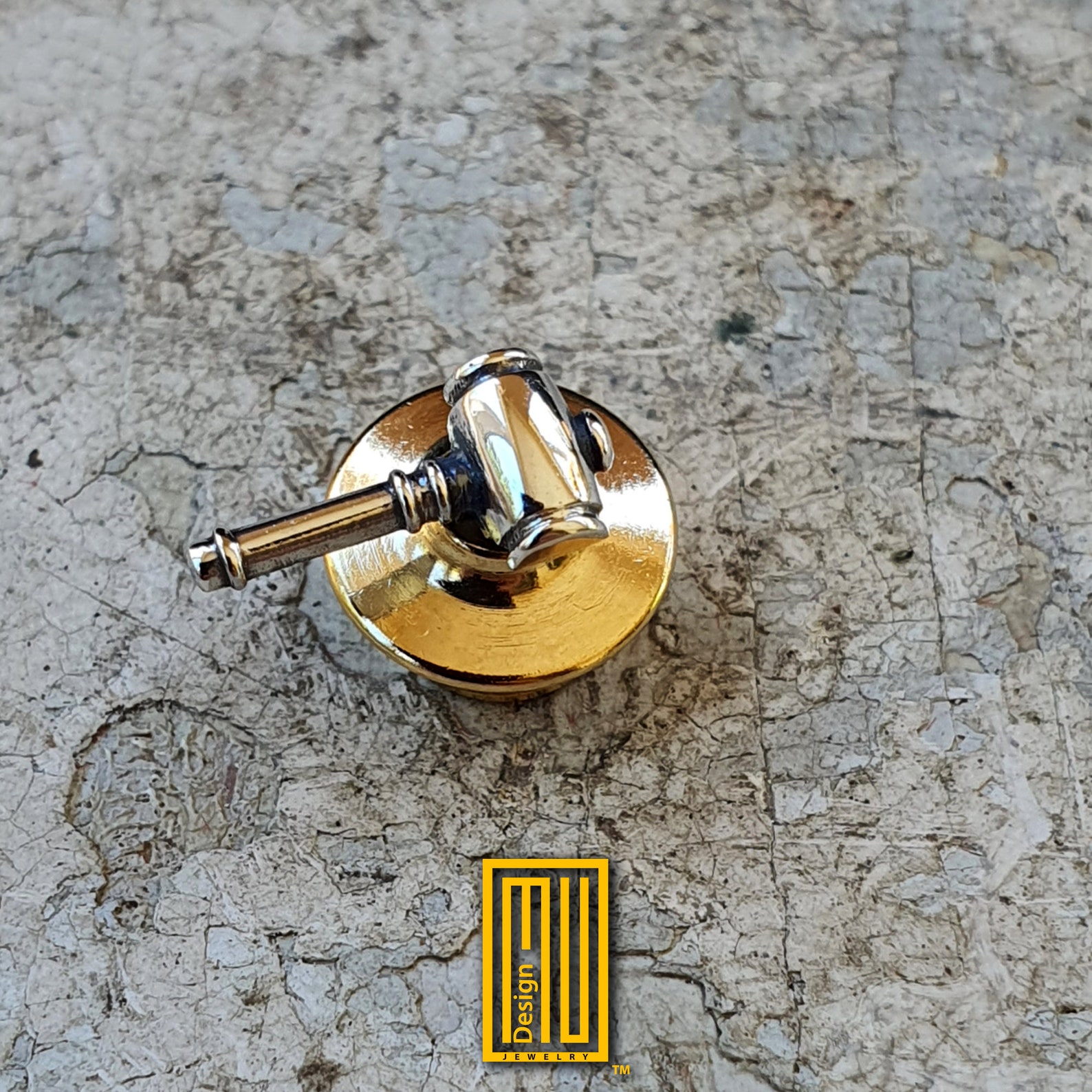Masonic Gavel Lapel Pin 925K Sterling Silver Etsy